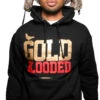 Gold Blooded (Men's Black/Red Hoody)(Gold Blooded Mens Black Gold Hoody1) -Bold Threads ZOOM 7894fca9 9578 4a4f 9a00 6b57efb05d7c