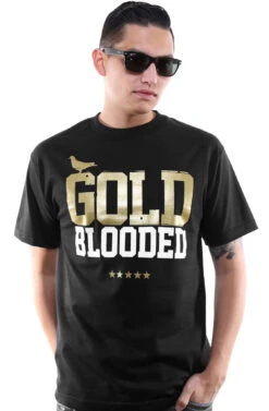 Gold Blooded (Men's Black/White/Gold Tee)(Gold Blooded Mens Black White Gold Tee 1) -Bold Threads ZOOM 8c1d3aee 46ec 49ec 8149 03f0715e1648
