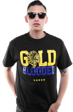 SAVS X Adapt :: Gold Blooded Chiefs (Men's Black/Royal Tee)(Copy Of Savs X Adapt Gold Blooded Chiefs Mens Black Royal Tee1)