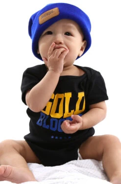 Gold Blooded (Baby Black/Royal Onesie)(Gold Blooded Baby Black Royal Onesie 1)