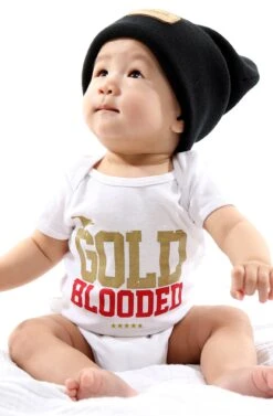 Gold Blooded (Baby White/Red Onesie)(Gold Blooded Baby White Red Onesie 1)