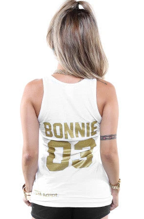 LAST CALL - Breezy Excursion X Adapt :: Down To Ride GOLD Edition (Bonnie) (Women's White Tank Top)(Breezy Excursion X Adapt Down To Ride Gold Edition Bonnie Womens White Tank Top) 4 LAST CALL - Breezy Excursion X Adapt :: Down To Ride GOLD Edition (Bonnie) (Women's White Tank Top)(Breezy Excursion X Adapt Down To Ride Gold Edition Bonnie Womens White Tank Top) - Image 2