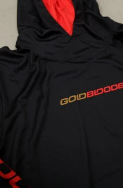 ADVANCE Gold Blooded RPM (Men's Black/Red Hooded Shirt)(Advance Gold Blooded Rpm Mens Black Red Hooded Shirt) -Bold Threads Zoom1 a23e6eb6 6c4a 4db2 992c fc609bd46270
