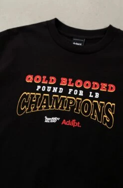 Permanent Holiday X Adapt :: Gold Blooded Holiday (Men's Black Tee)(Permanent Holiday X Adapt Gold Blooded Holiday Mens Black Tee 1) -Bold Threads Zoom1 aa3080de 2ff6 46c5 b4d9 d5b221935620