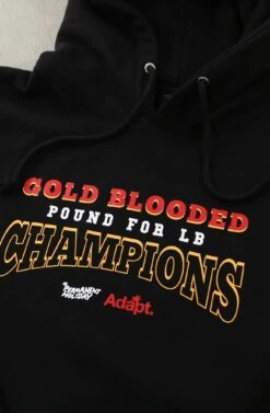 Permanent Holiday X Adapt :: Gold Blooded Holiday (Men's Black Hoody)(Permanent Holiday X Adapt Gold Blooded Holiday Mens Black Hoody) -Bold Threads Zoom1 b92e8191 4af9 4d0d 8255 8abddfcad358
