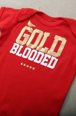Gold Blooded (Baby Red Onesie)(Gold Blooded Baby Red Onesie) -Bold Threads Zoom1 ece9a835 65f9 470e a552 ae5625ae2866