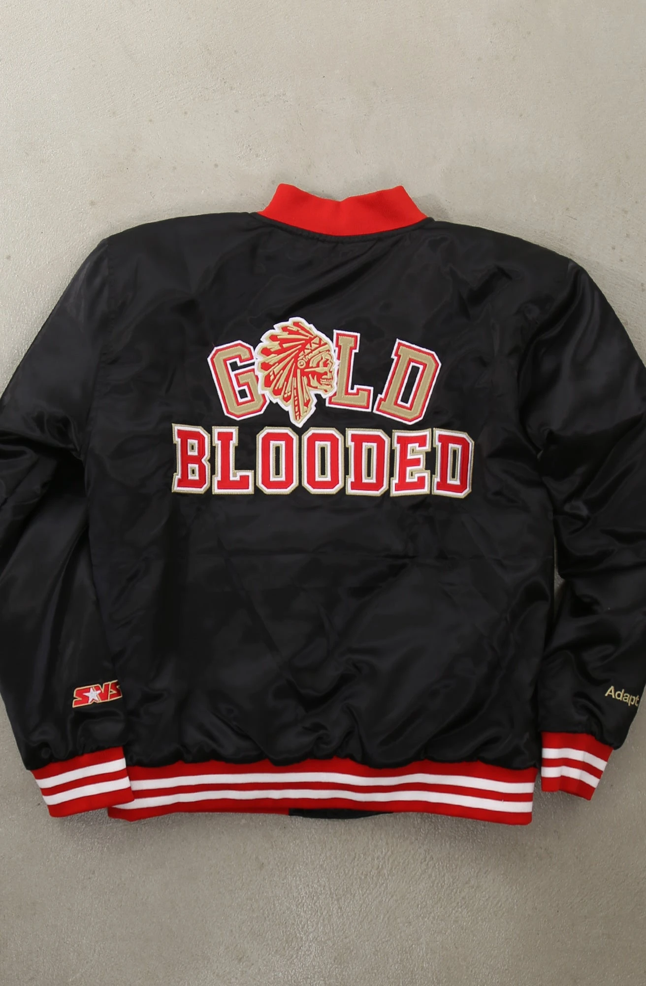 SAVS X Adapt :: Gold Blooded SFC (Men's Black/Red Satin Jacket)(Savs X Adapt Gold Blooded Sfc Mens Black Satin Jacket) 4 SAVS X Adapt :: Gold Blooded SFC (Men's Black/Red Satin Jacket)(Savs X Adapt Gold Blooded Sfc Mens Black Satin Jacket) - Image 2