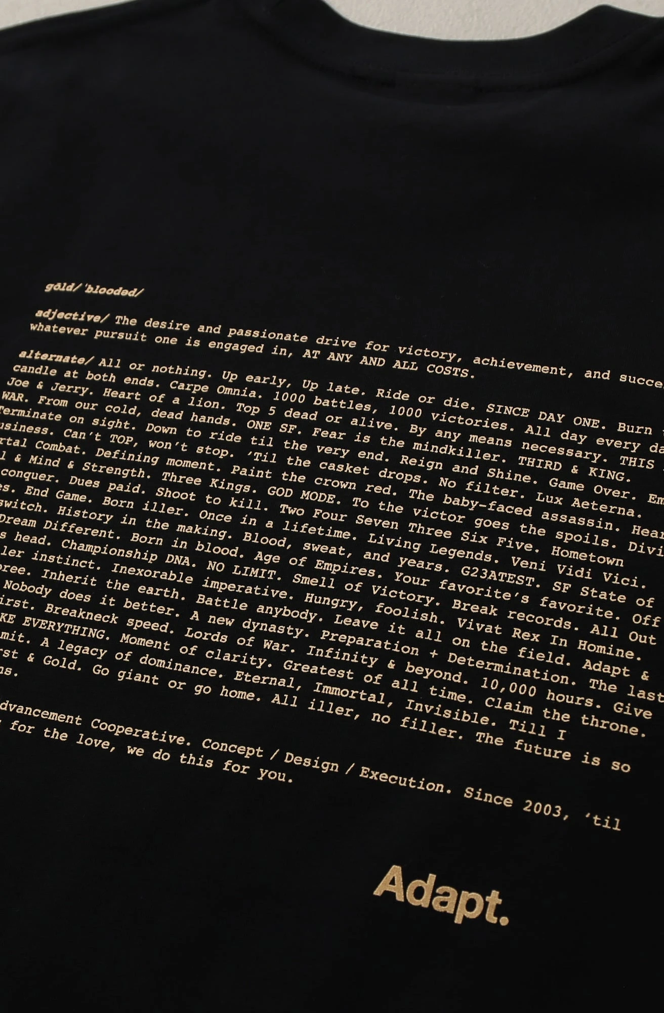 Gold Blooded Definition (Men's Black Tee)(Gold Blooded Definition Mens Black Tee 1) 5 Gold Blooded Definition (Men's Black Tee)(Gold Blooded Definition Mens Black Tee 1) - Image 3