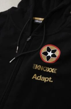 KNOXX X Adapt :: Gold Blooded KNX (Men's A1 Black/Red Zip Hoody)(Knoxx X Adapt Gold Blooded Knx Mens A1 Black Zip Hoody) -Bold Threads Zoom2 2b5f69d6 41d9 416a a5fd aa8ee9b99275