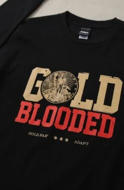 Gold Bar® X Adapt :: Gold Blooded Spirits II (Men's Black Long Sleeve Tee)(Gold Bar X Adapt Gold Blooded Spirits Ii Mens Black Long Sleeve Tee) -Bold Threads Zoom2 46131334 784d 4138 9988 22e45757561f