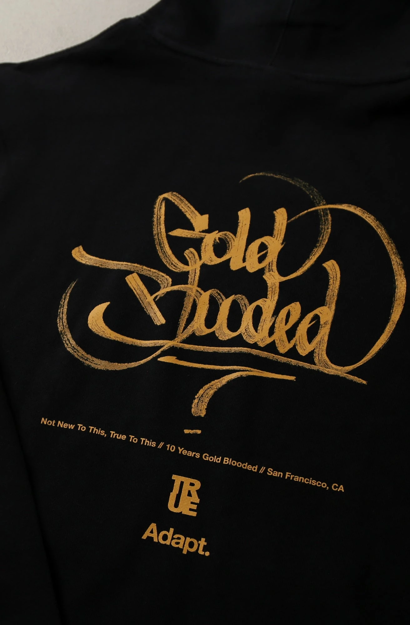TRUE X Adapt :: Gold Blooded Truth (Men's Black/Gold Hoody)(True X Adapt Gold Blooded Truth Mens Black Gold Hoody) 5 TRUE X Adapt :: Gold Blooded Truth (Men's Black/Gold Hoody)(True X Adapt Gold Blooded Truth Mens Black Gold Hoody) - Image 3