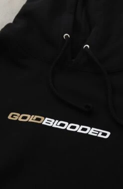 Gold Blooded RPM (Men's Black/White/Gold Hoody)(Gold Blooded Rpm Mens Black White Gold Hoody) -Bold Threads Zoom2 8594856b 1916 4764 9819 a2ebd1b40812