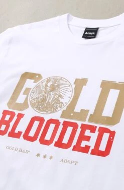 Gold Bar® X Adapt :: Gold Blooded Spirits II (Men's White Long Sleeve Tee)(Gold Bar X Adapt Gold Blooded Spirits Ii Mens White Long Sleeve Tee) -Bold Threads Zoom2 9f18277b fc6b 4f40 852e 72a0558aefbb