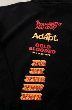 Permanent Holiday X Adapt :: Gold Blooded Holiday (Men's Black Hoody)(Permanent Holiday X Adapt Gold Blooded Holiday Mens Black Hoody) -Bold Threads Zoom3 8e3f001d 5767 4cb3 b04c 8ce6eb740096