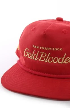 Gold Blooded Script (Red Snapback Cap)(Gold Blooded Script Red Snapback Cap) -Bold Threads Zoom3 982f1e33 849d 4cda bd25 ae07bf773f79