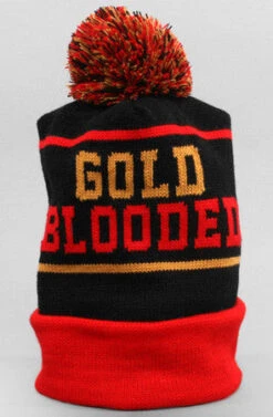 Gold Blooded (Black/Red Beanie)(Gold Blooded Black Red Beanie)