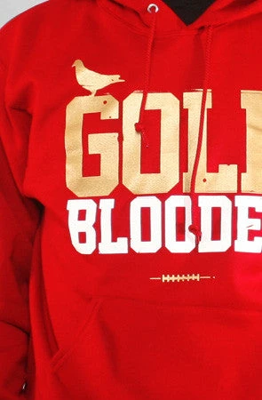 Gold Blooded (Men's Red Hoody)(Gold Blooded Mens Red Hoody1) 4 Gold Blooded (Men's Red Hoody)(Gold Blooded Mens Red Hoody1) - Image 2