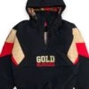 SAVS X Adapt :: Gold Blooded SFC (Men's Black/Gold Stadium Jacket)(Savs X Adapt Gold Blooded Sfc Mens Black Gold Stadium Jacket) -Bold Threads ZoomLarger