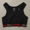 SAVS X Adapt :: Gold Blooded (Women's Black/Red Sports Bra)(Savs X Adapt Gold Blooded Womens Black Red Sports Bra) -Bold Threads Zoom 00fb9574 7d0a 4132 8828 77f819e1d33e
