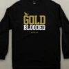 Gold Blooded (Men's Black/White/Gold Long-Sleeve Tee)(Gold Blooded Mens Black White Gold Long Sleeve Tee) -Bold Threads Zoom 03d36863 095b 4954 8c14 b893a1a1cad3