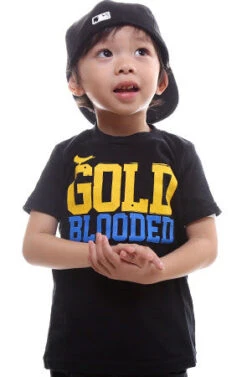 Gold Blooded (Tykes Unisex Black/Royal Tee)(Gold Blooded Tykes Unisex Black Royal Tee)
