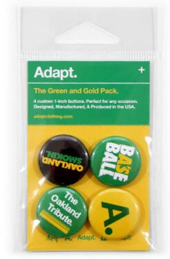 Green And Gold (Button 4-Pack)(Green And Gold Button 4 Pack)