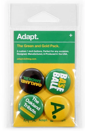 Green And Gold (Button 4-Pack)(Green And Gold Button 4 Pack) 3 Green And Gold (Button 4-Pack)(Green And Gold Button 4 Pack)