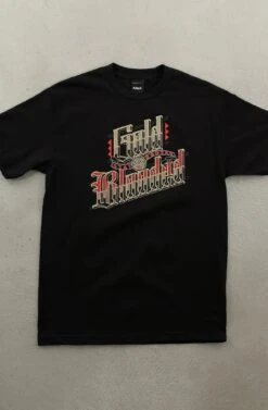 Cukui X Adapt :: Gold Blooded Roots (Men's Black Tee)(Copy Of Cukui X Adapt Gold Blooded Roots Mens Black Tee)