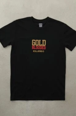 MIGHTYKILLERS X Adapt :: Gold Blooded Killers (Men's Black/Red A1 Tee)(Mightykillers X Adapt Gold Blooded Killers Mens Black Red A1 Tee 1)