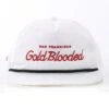 Gold Blooded Script (White Snapback Cap)(Gold Blooded Script White Snapback Cap) -Bold Threads Zoom 61882de4 9883 4bba bf95 39b598add996