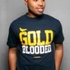 Gold Blooded (Men's Navy/Gold Tee)(Gold Blooded Mens Navy Tee) -Bold Threads Zoom 6258646
