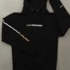 Gold Blooded RPM (Men's Black/White/Gold Hoody)(Gold Blooded Rpm Mens Black White Gold Hoody)