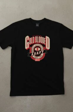 Breezy Excursion X Adapt :: Gold Blooded Breezy (Men's Black Tee)(Breezy Excursion X Adapt Gold Blooded Breezy Mens Black Tee 1)