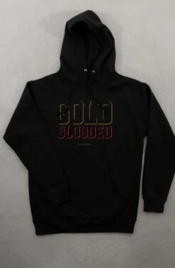 Gold Blooded Eclipse (Men's Black/Red Hoody)(Gold Blooded Eclipse Mens Black Red Hoody)