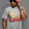 Gold Blooded (Men's Heather/Red Tee)(Gold Blooded Mens Heather Gold Tee) -Bold Threads Zoom 7566770