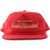 Gold Blooded Script (Red Snapback Cap)(Gold Blooded Script Red Snapback Cap) -Bold Threads Zoom 75db4e08 e12c 4ab9 9834 9f6aa09c2f5d