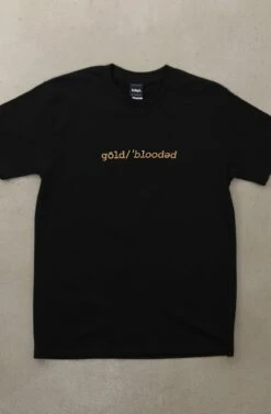 Gold Blooded Definition (Men's Black Tee)(Gold Blooded Definition Mens Black Tee 1)