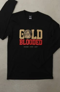 Gold Bar® X Adapt :: Gold Blooded Spirits II (Men's Black Long Sleeve Tee)(Gold Bar X Adapt Gold Blooded Spirits Ii Mens Black Long Sleeve Tee)