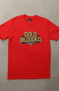 Illuminaries X Adapt :: Gold Blooded Forever (Men's Red Tee)(Illuminaries X Adapt Gold Blooded Forever Mens Red Tee)