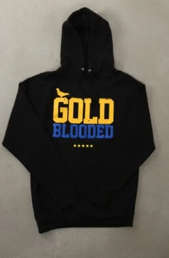 Gold Blooded (Men's Black/Royal Hoody)(Gold Blooded Mens Black Royal Hoody 1)