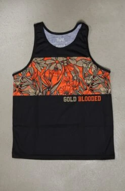 SAVS X Adapt :: Gold Blooded Floral (Men's Black/Orange Tank)(Savs X Adapt Gold Blooded Floral Mens Black Orange Tank)