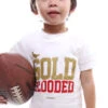 Gold Blooded (Tykes Unisex White/Red Tee)(Gold Blooded Tykes Unisex White Tee) -Bold Threads Zoom b19e8ea9 012c 4527 9fb8 93ac9f0057c5