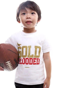 Gold Blooded (Tykes Unisex White/Red Tee)(Gold Blooded Tykes Unisex White Tee)