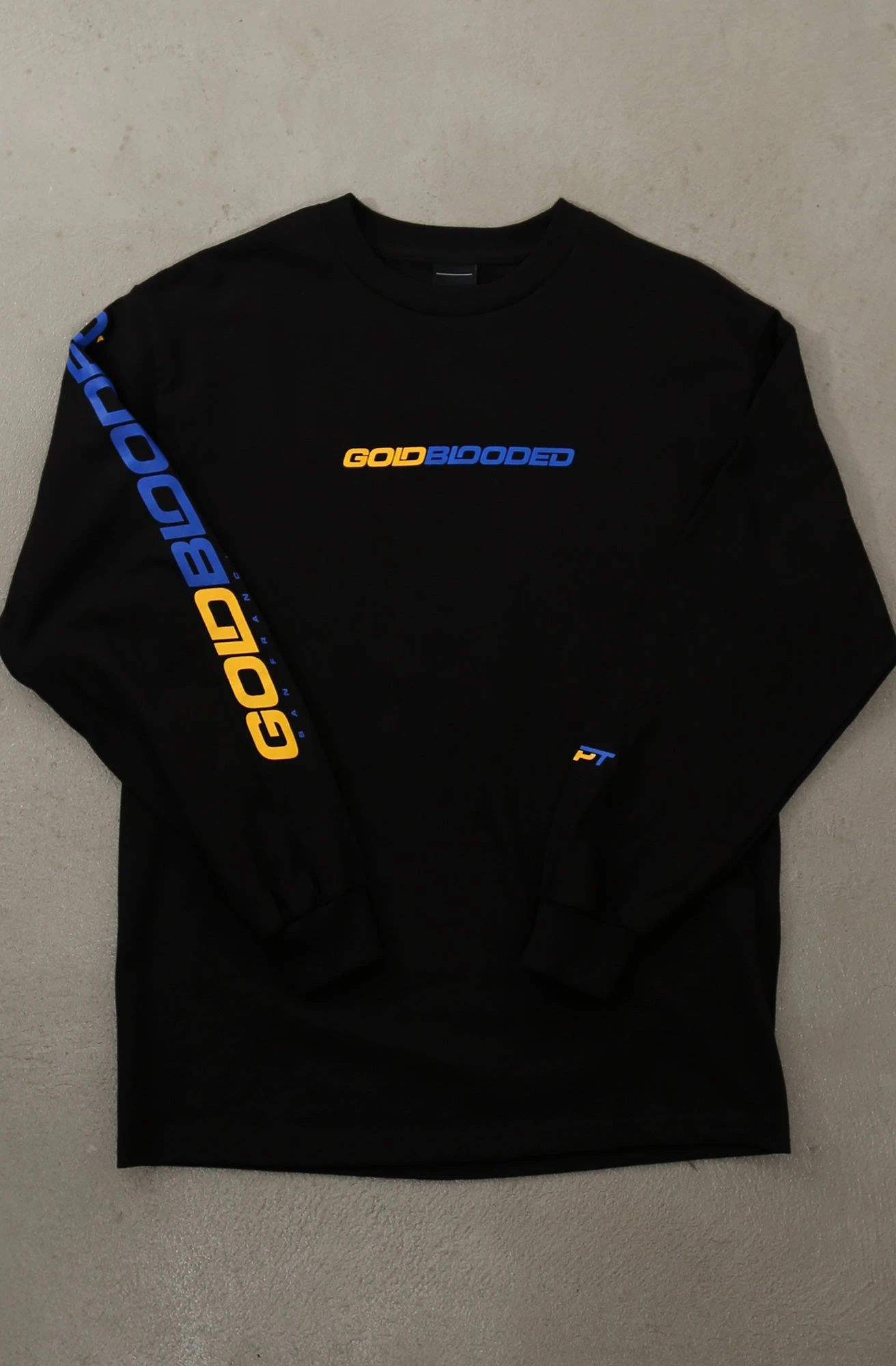 Gold Blooded RPM (Men's Black/Royal Long Sleeve Tee)(Gold Blooded Rpm Mens Black Royal Long Sleeve Tee) 3 Gold Blooded RPM (Men's Black/Royal Long Sleeve Tee)(Gold Blooded Rpm Mens Black Royal Long Sleeve Tee)