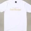 Gold Blooded Script (Men's White Tee)(Gold Blooded Script Mens White Tee) -Bold Threads Zoom c7fbb820 1129 4afb a398 2da47aaf7db3