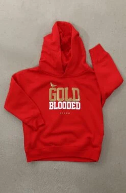 Gold Blooded (Tykes Unisex Red Hoody)(Gold Blooded Tykes Unisex Red Hoody)