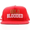 Gold Blooded (Red Snapback Cap)(Gold Blooded Red Snapback Cap) -Bold Threads Zoom d3f98557 f329 4739 a9a5 ece3b31998e2