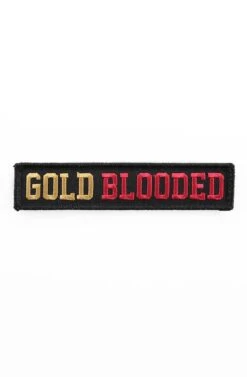 Gold Blooded (Black Velcro Patch 1" X 5")(Gold Blooded Velcro Patch 1 X 5)