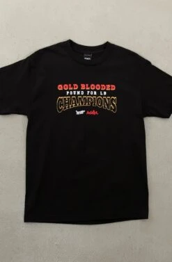 Permanent Holiday X Adapt :: Gold Blooded Holiday (Men's Black Tee)(Permanent Holiday X Adapt Gold Blooded Holiday Mens Black Tee 1)