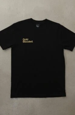 Gold Blooded Low Pro (Men's Black Tee)(Gold Blooded Low Pro Mens Black Tee)